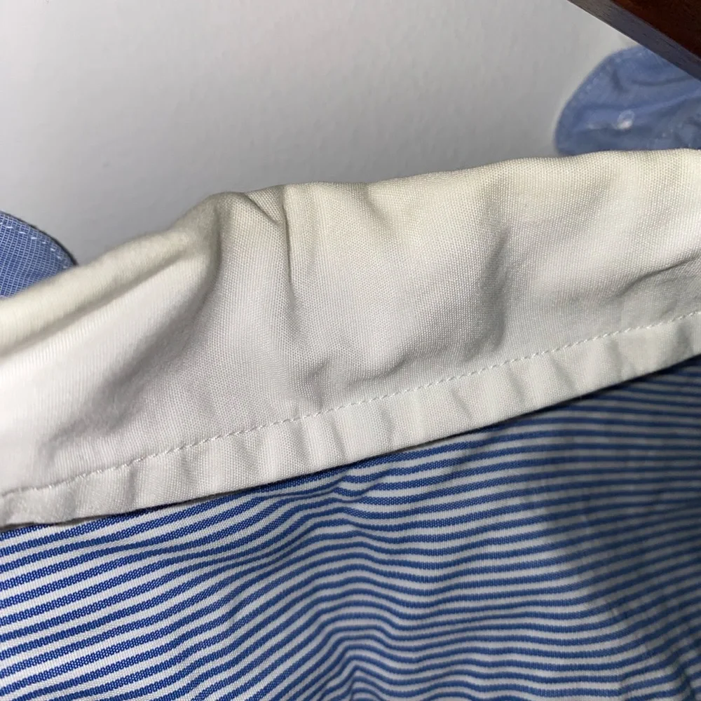 Jcrew multi pattern, Blue Striped Men's Shirt